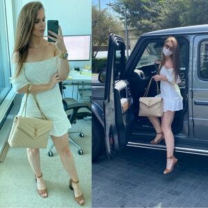 White Lace eyelet cotton mini dress